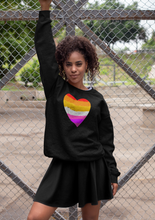 Load image into Gallery viewer, Lesbian Flag Heart LGBTQ+ Sweatshirt
